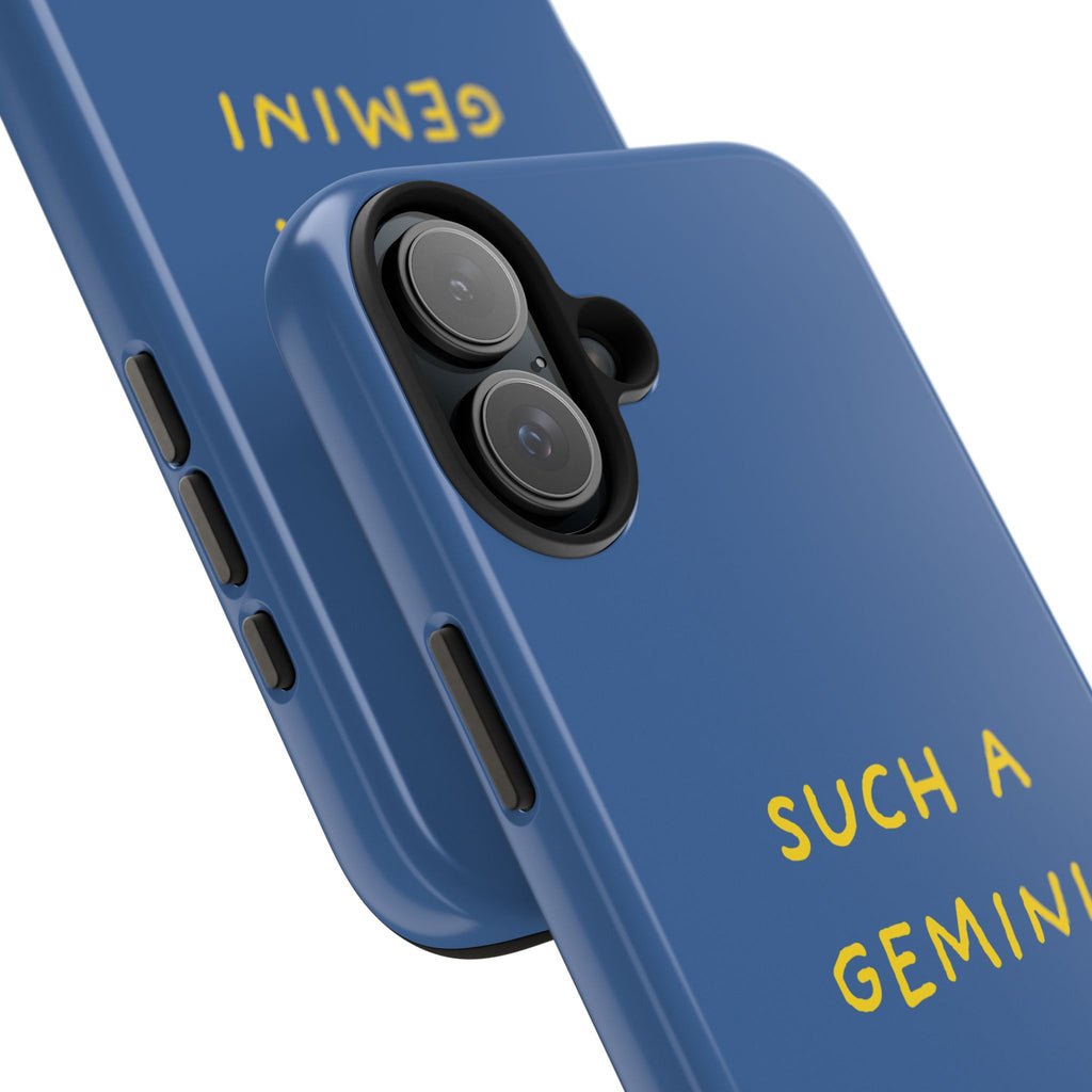 "Such A Gemini" Phone Case - Blue/Yellow