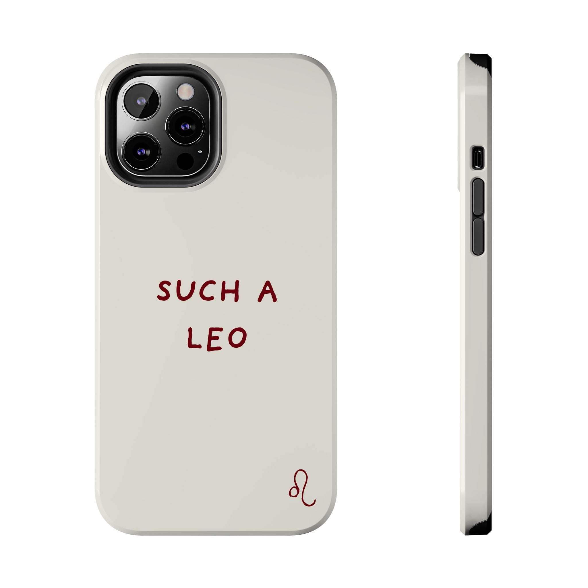 "Such a Leo" Phone Case - Cream/Red