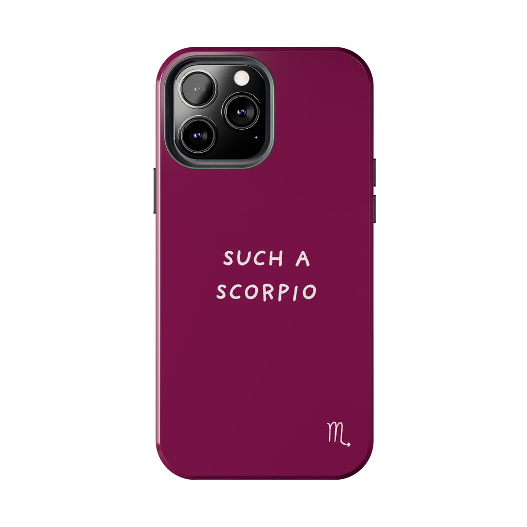 "Such a Scorpio" Phone Case - Fuchsia/White