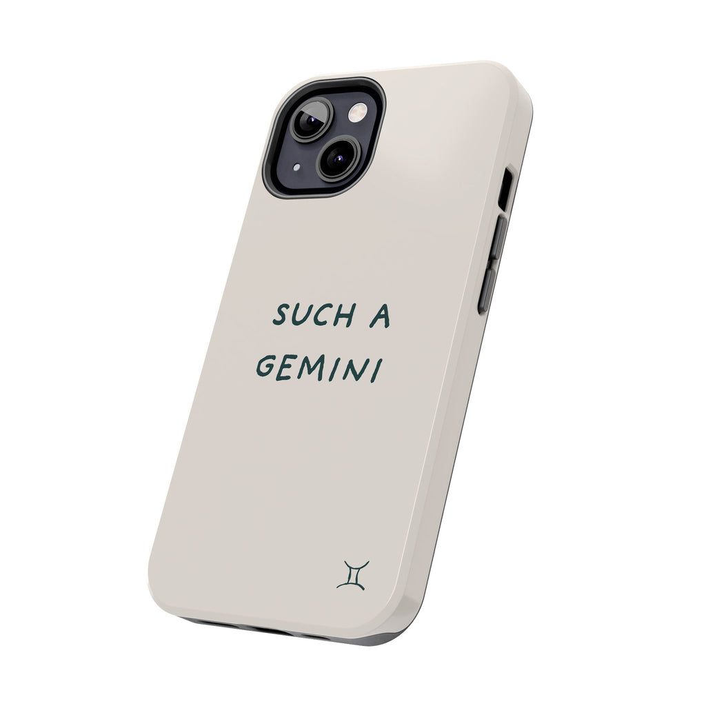 "Such a Gemini" Phone Case - Cream/Green