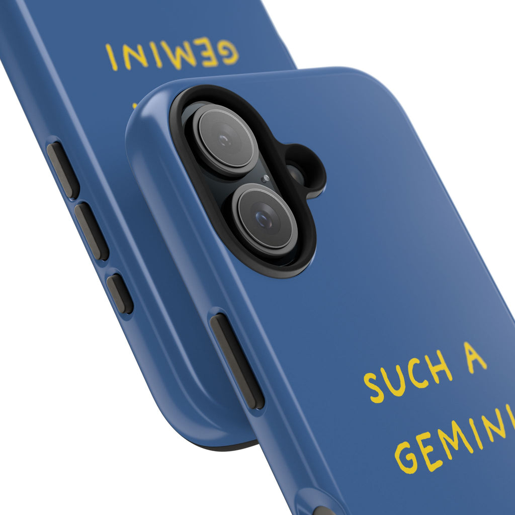 "Such A Gemini" Phone Case - Blue/Yellow