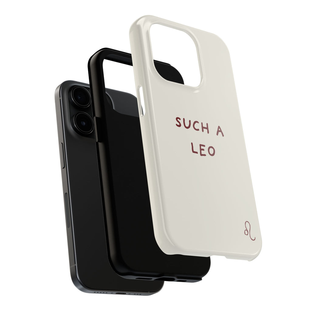 "Such a Leo" Phone Case - Cream/Red