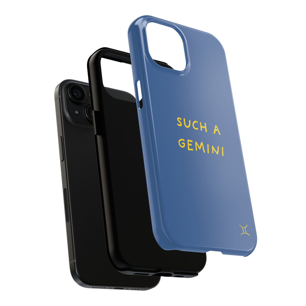 "Such A Gemini" Phone Case - Blue/Yellow