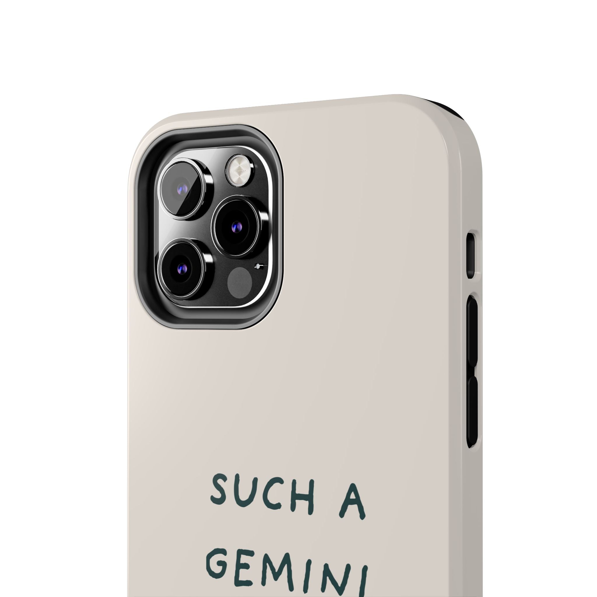 "Such a Gemini" Phone Case - Cream/Green