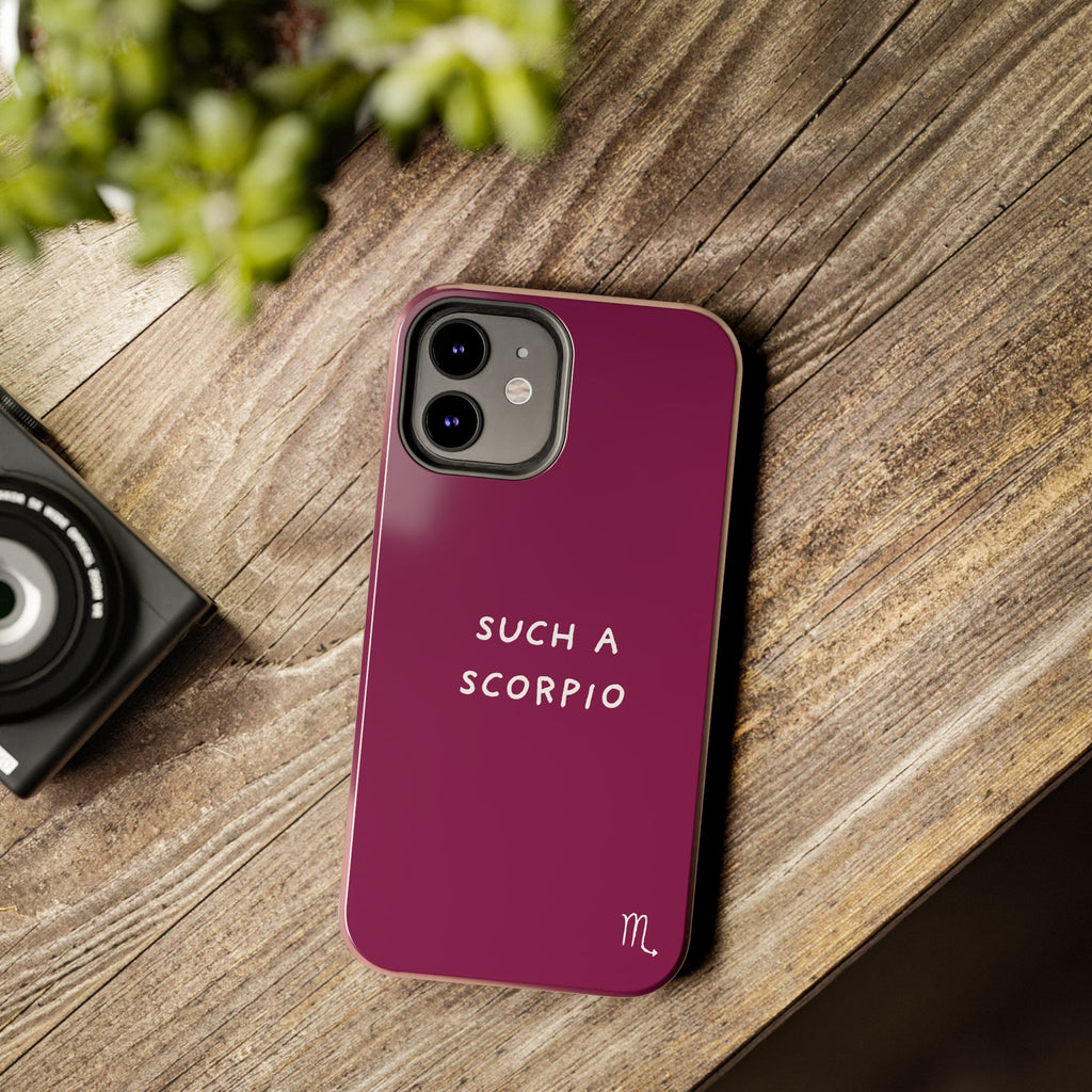 "Such a Scorpio" Phone Case - Fuchsia/White