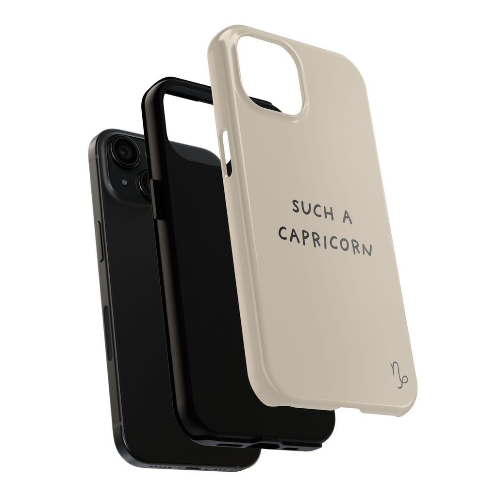 "Such a Capricorn" Tough Phone Case — Beige/Brown