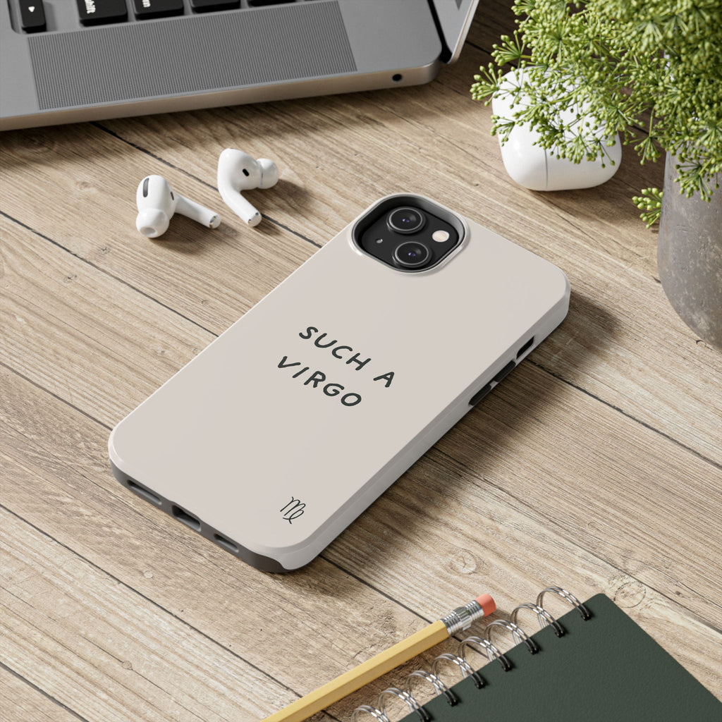“Such a Virgo” Tough Phone Case — Beige / Forrest