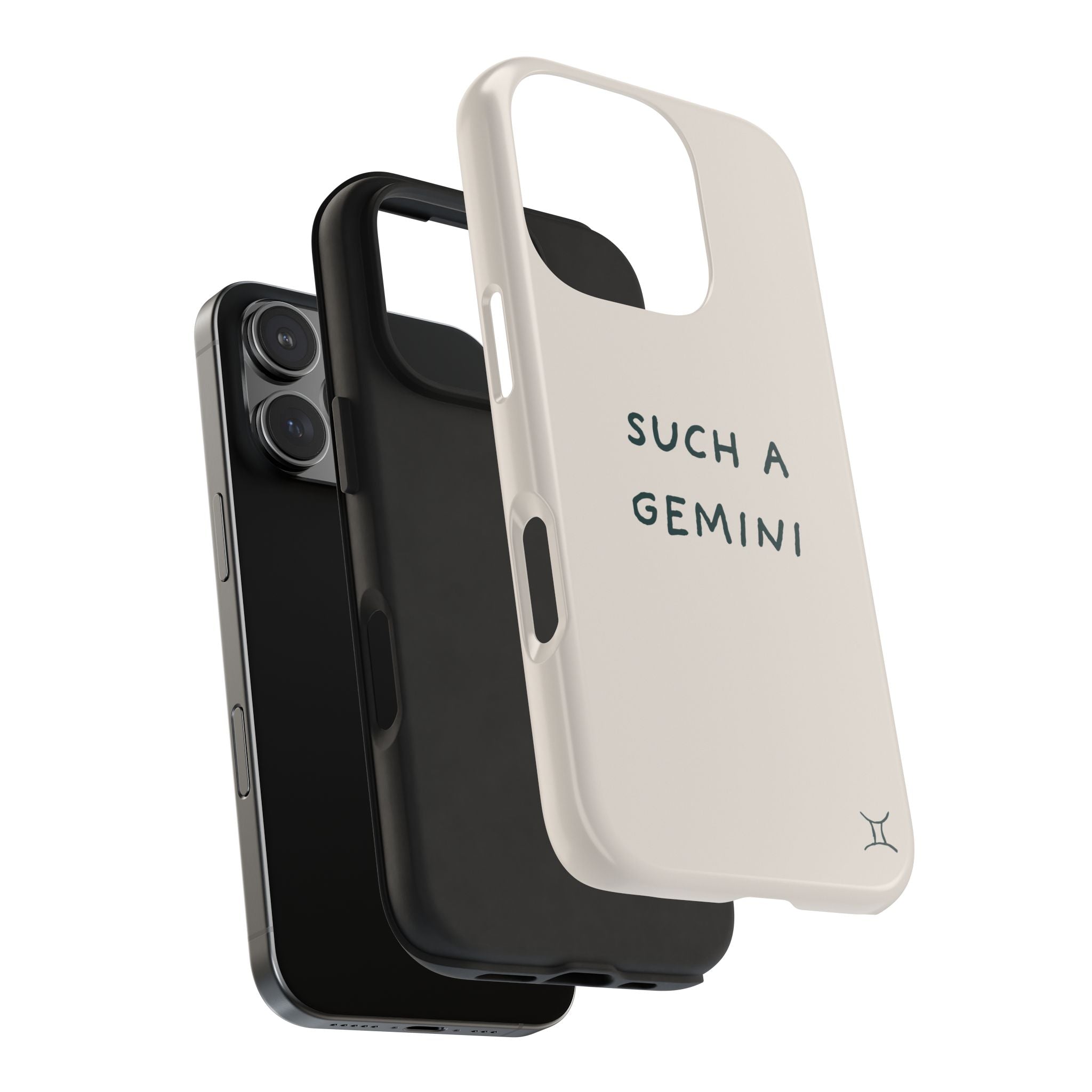 "Such a Gemini" Phone Case - Cream/Green