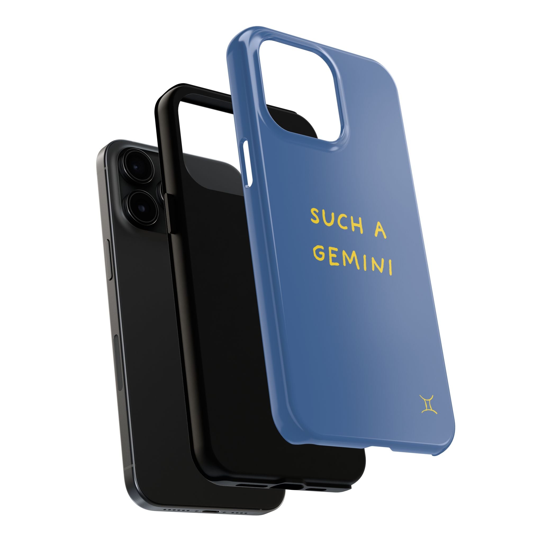 "Such A Gemini" Phone Case - Blue/Yellow