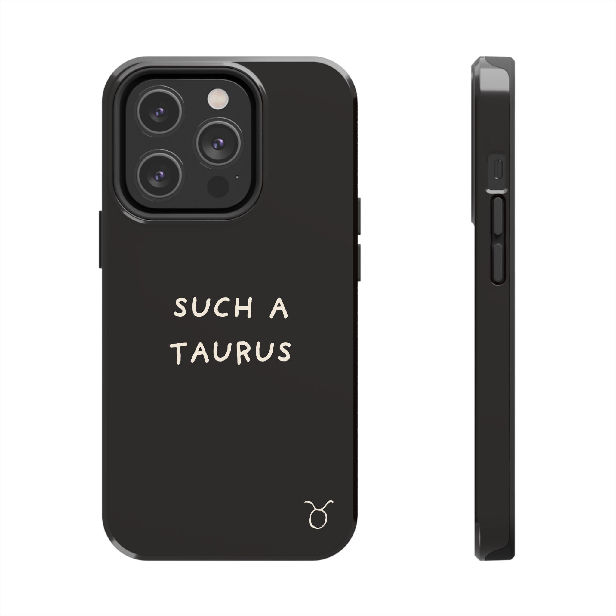 "Such a Taurus" Tough Phone Case – Deep Brown / Cream