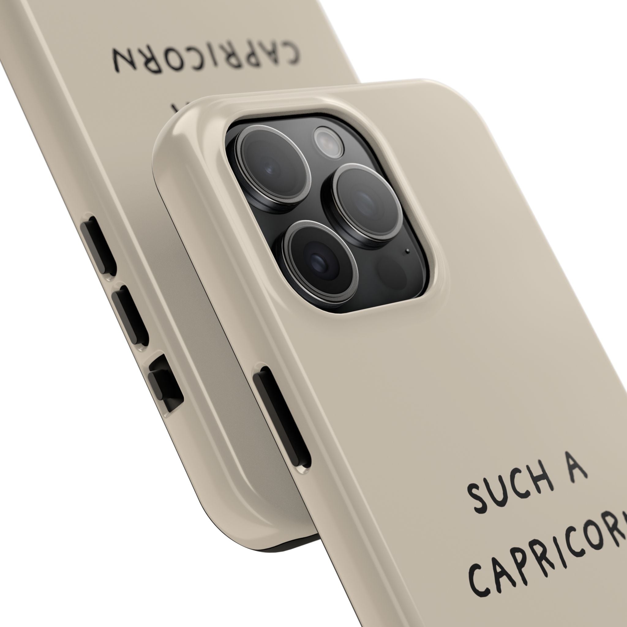 "Such a Capricorn" Tough Phone Case — Beige/Brown