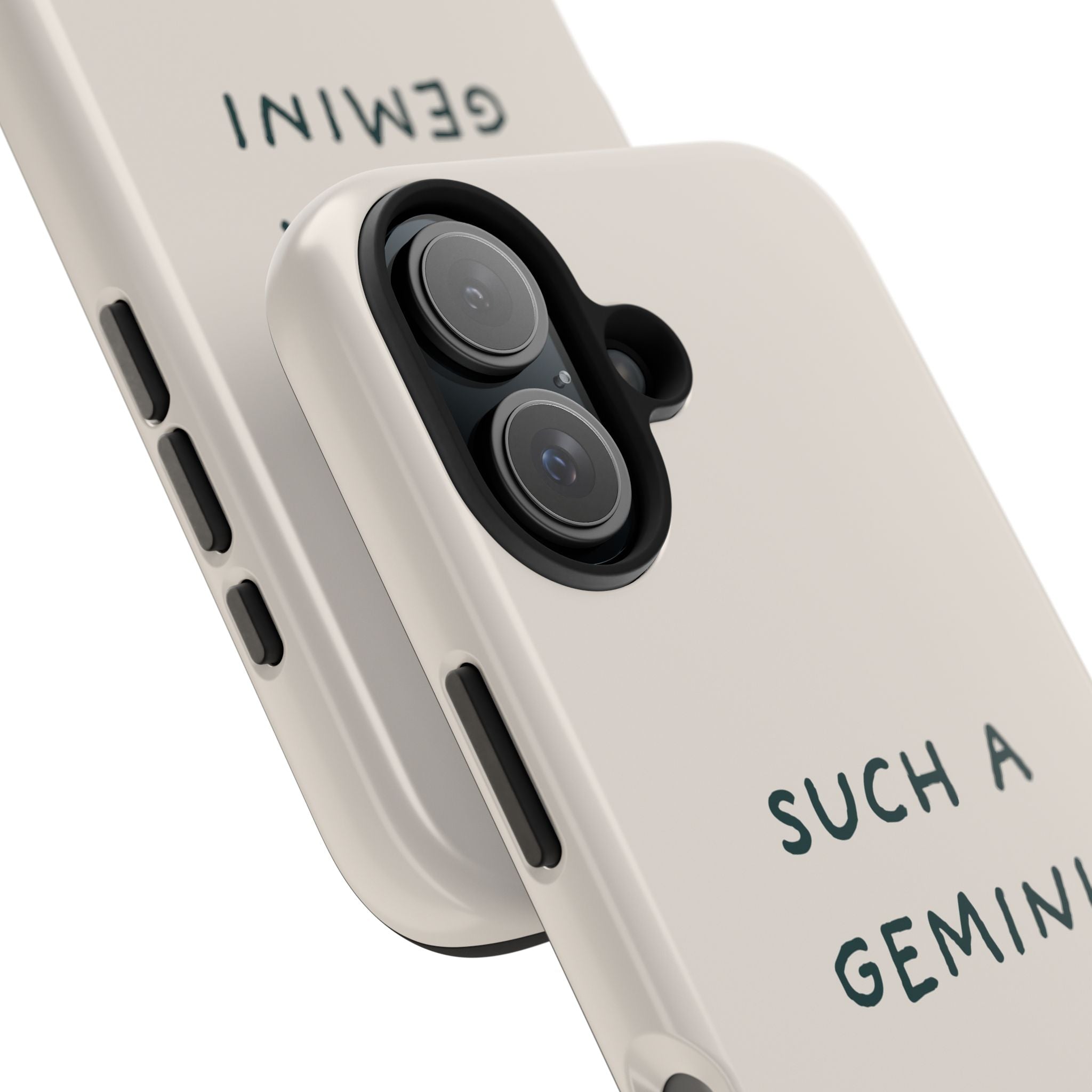 "Such a Gemini" Phone Case - Cream/Green