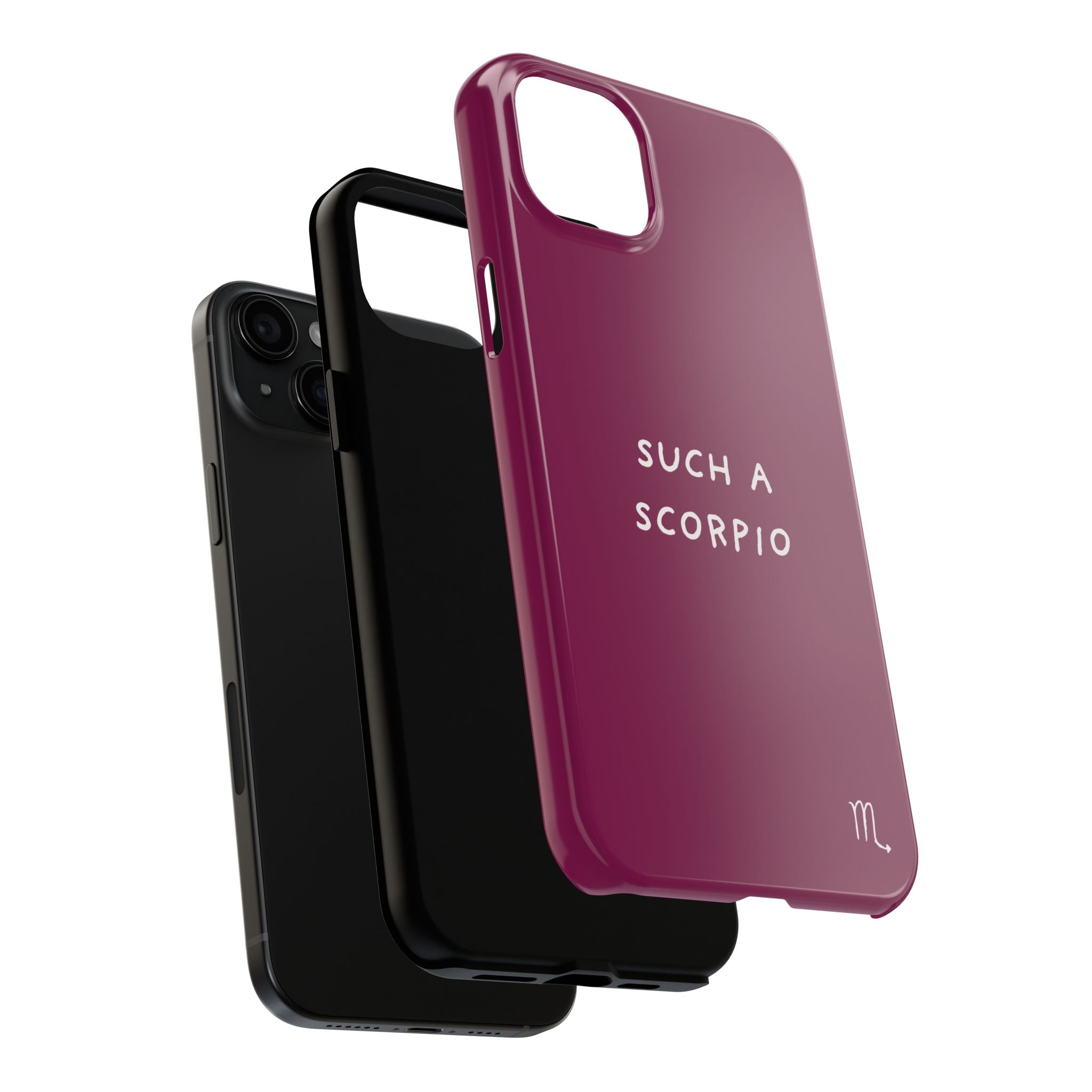 "Such a Scorpio" Phone Case - Fuchsia/White
