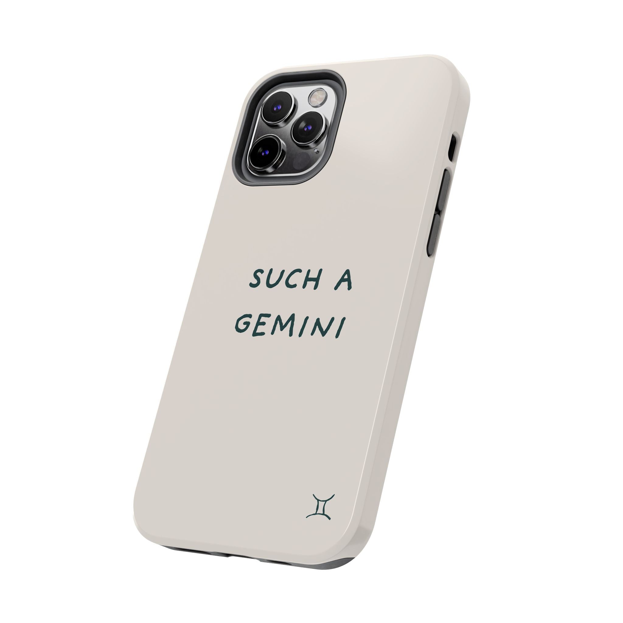 "Such a Gemini" Phone Case - Cream/Green