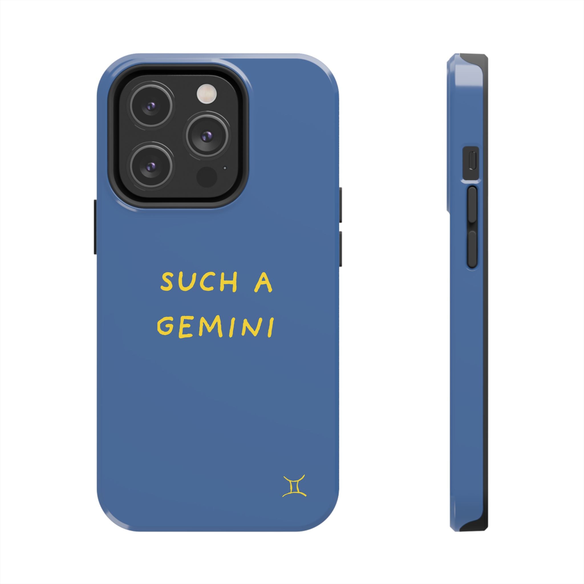 "Such A Gemini" Phone Case - Blue/Yellow