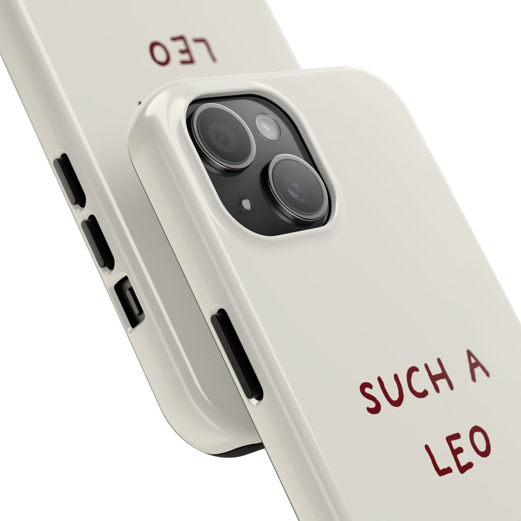 "Such a Leo" Phone Case - Cream/Red