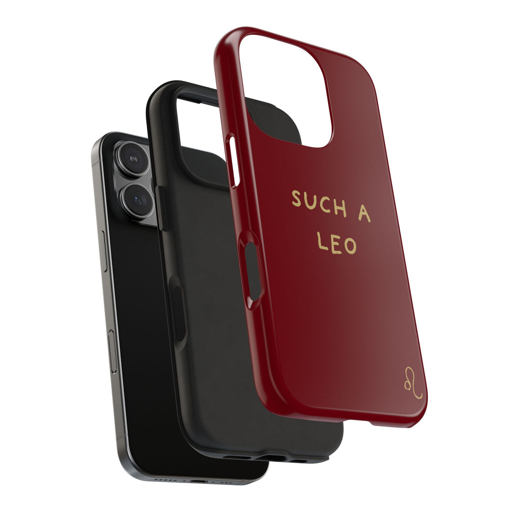 "Such a Leo" Phone Case - Red/Gold