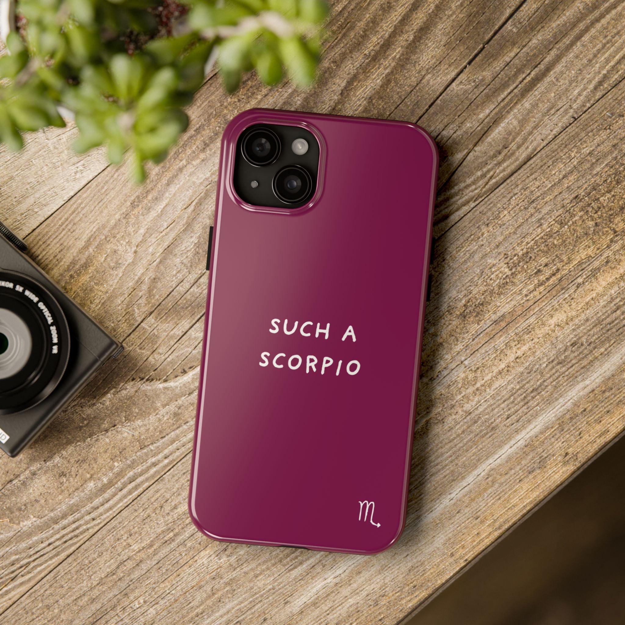 "Such a Scorpio" Phone Case - Fuchsia/White