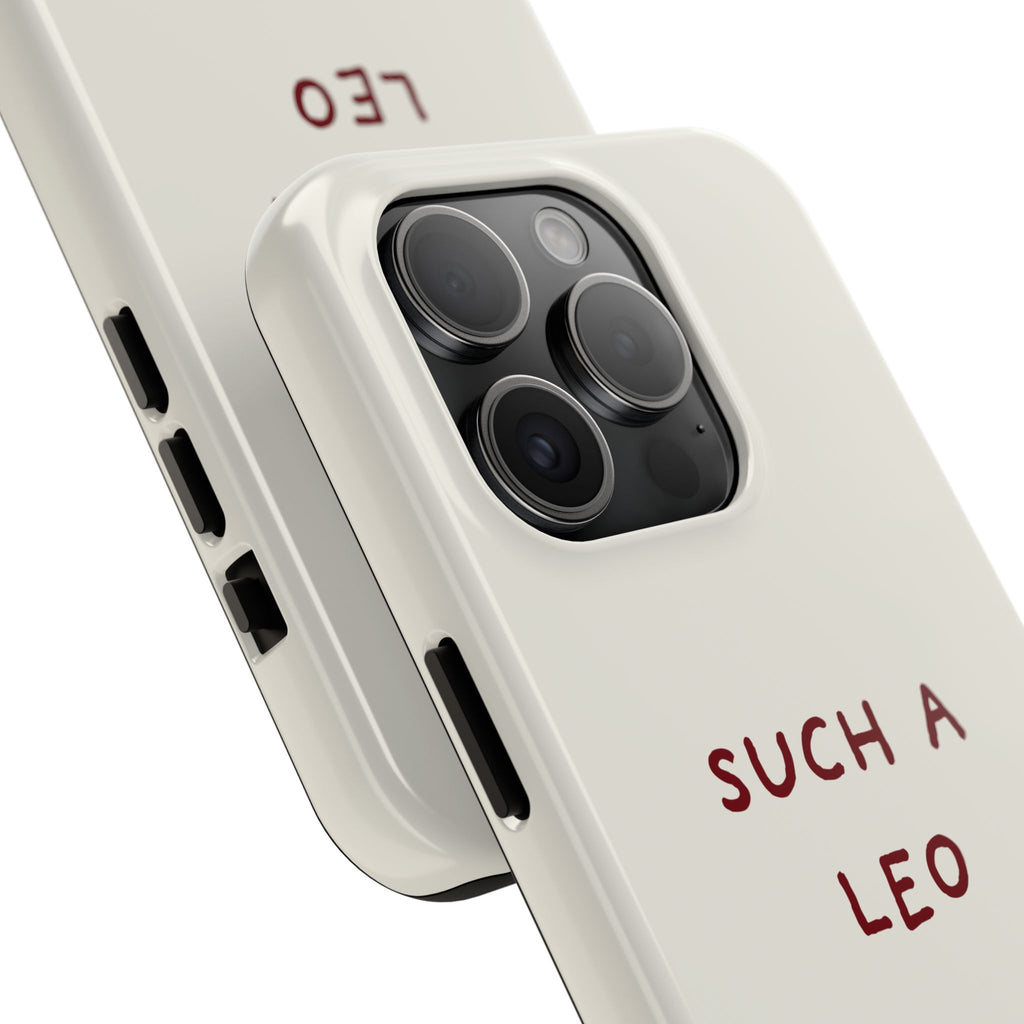 "Such a Leo" Phone Case - Cream/Red