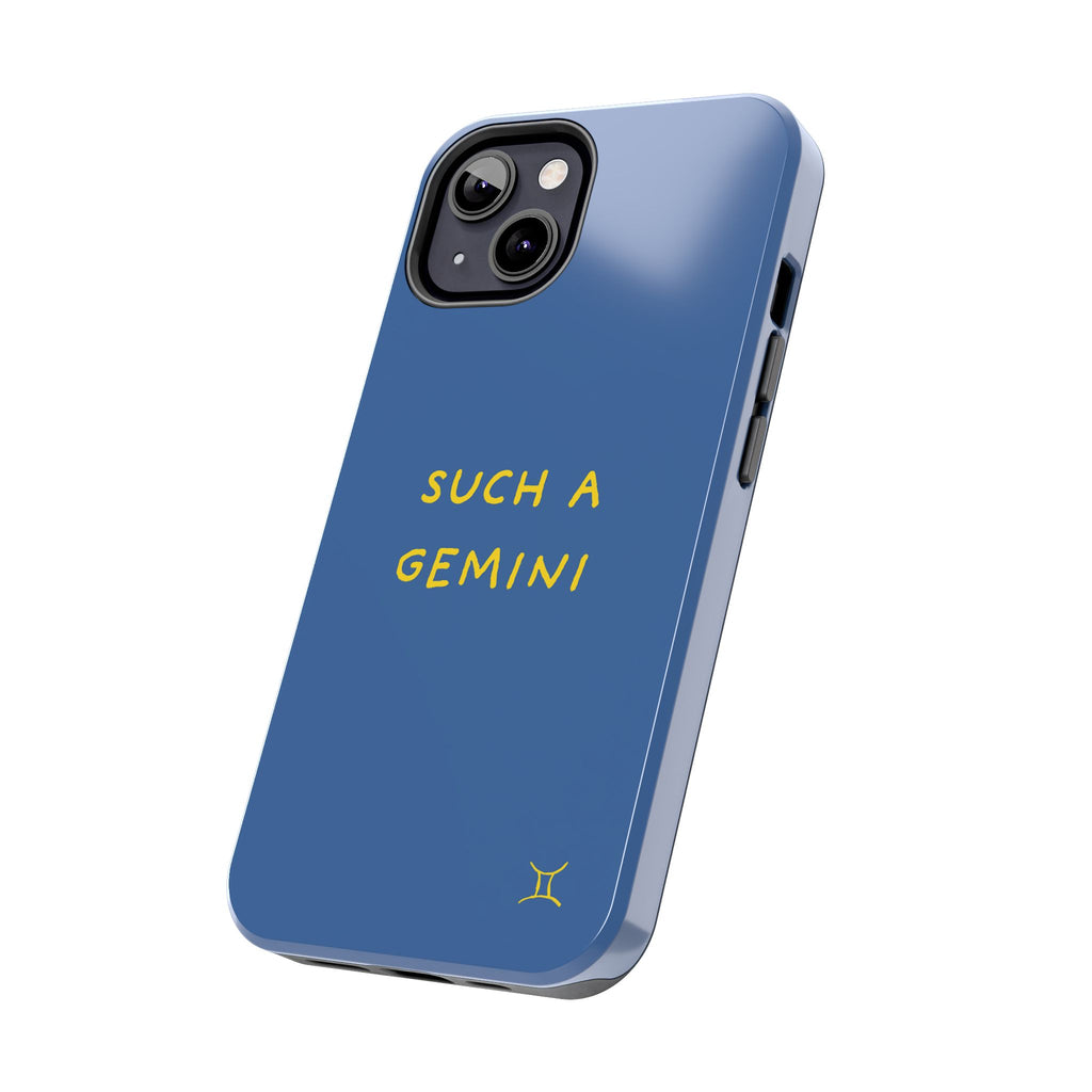 "Such A Gemini" Phone Case - Blue/Yellow
