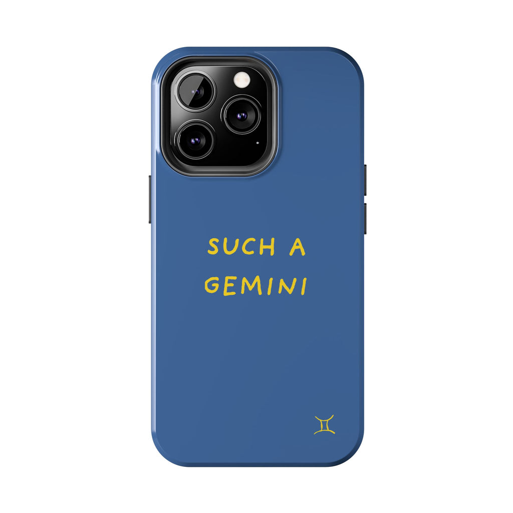"Such A Gemini" Phone Case - Blue/Yellow