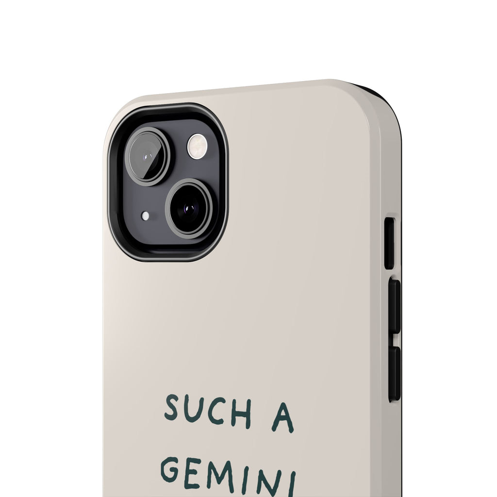 "Such a Gemini" Phone Case - Cream/Green
