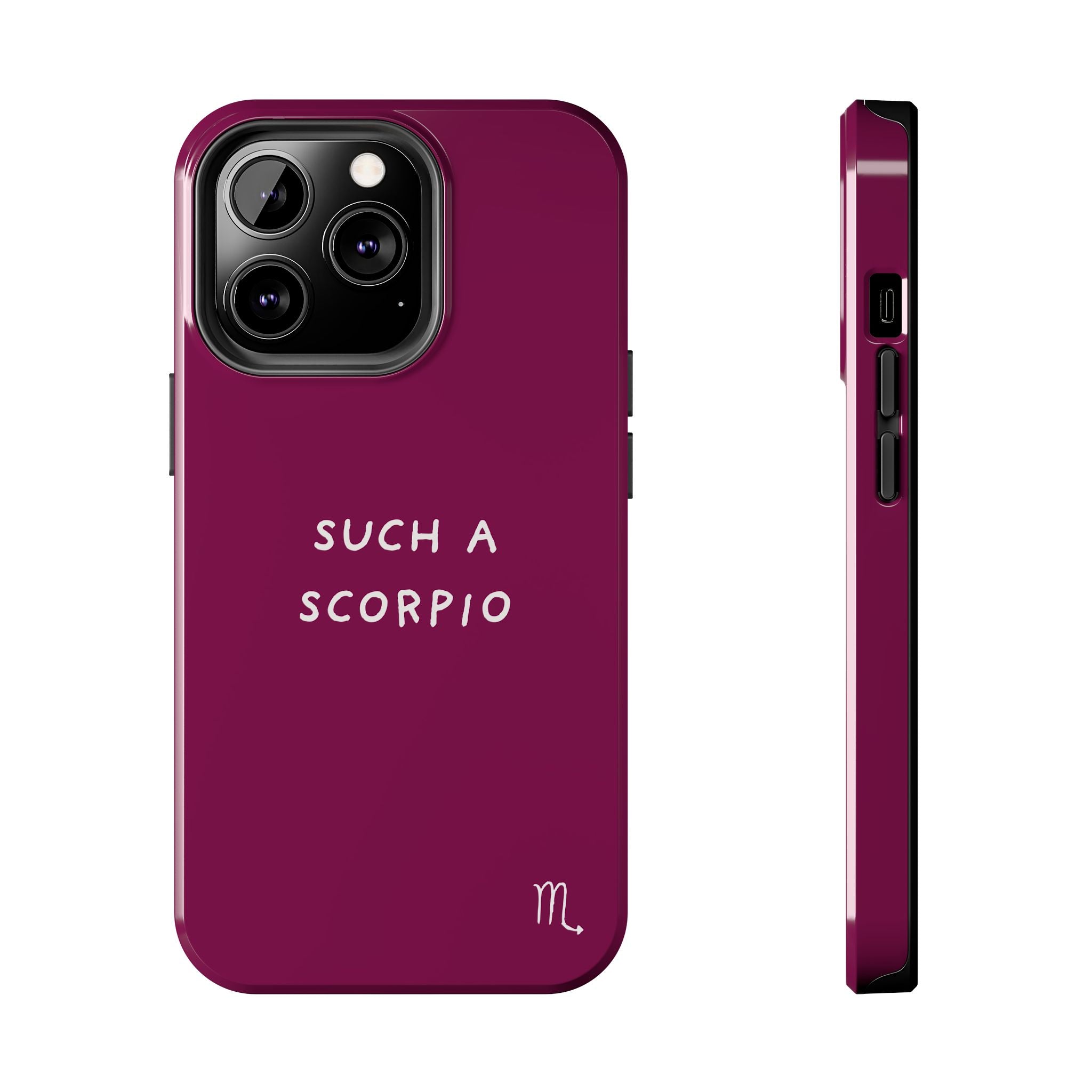 "Such a Scorpio" Phone Case - Fuchsia/White