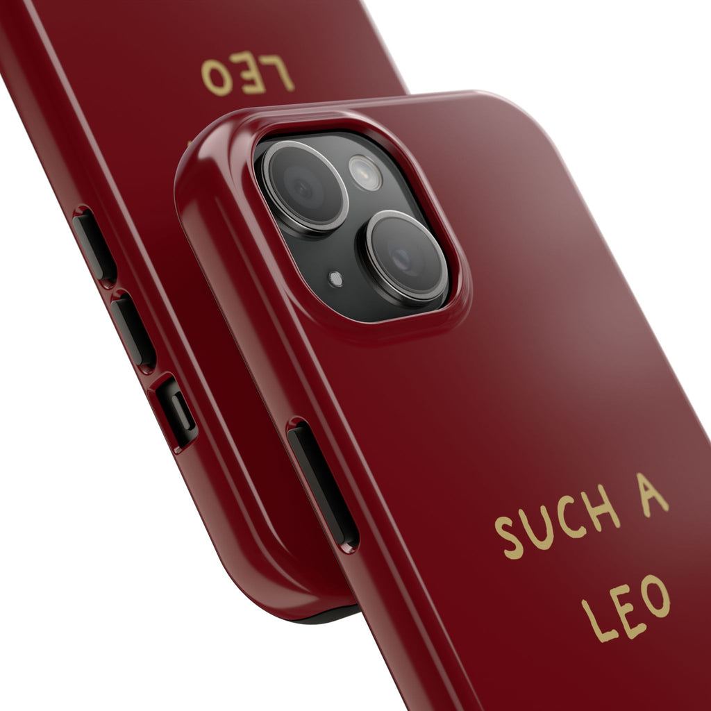 "Such a Leo" Phone Case - Red/Gold