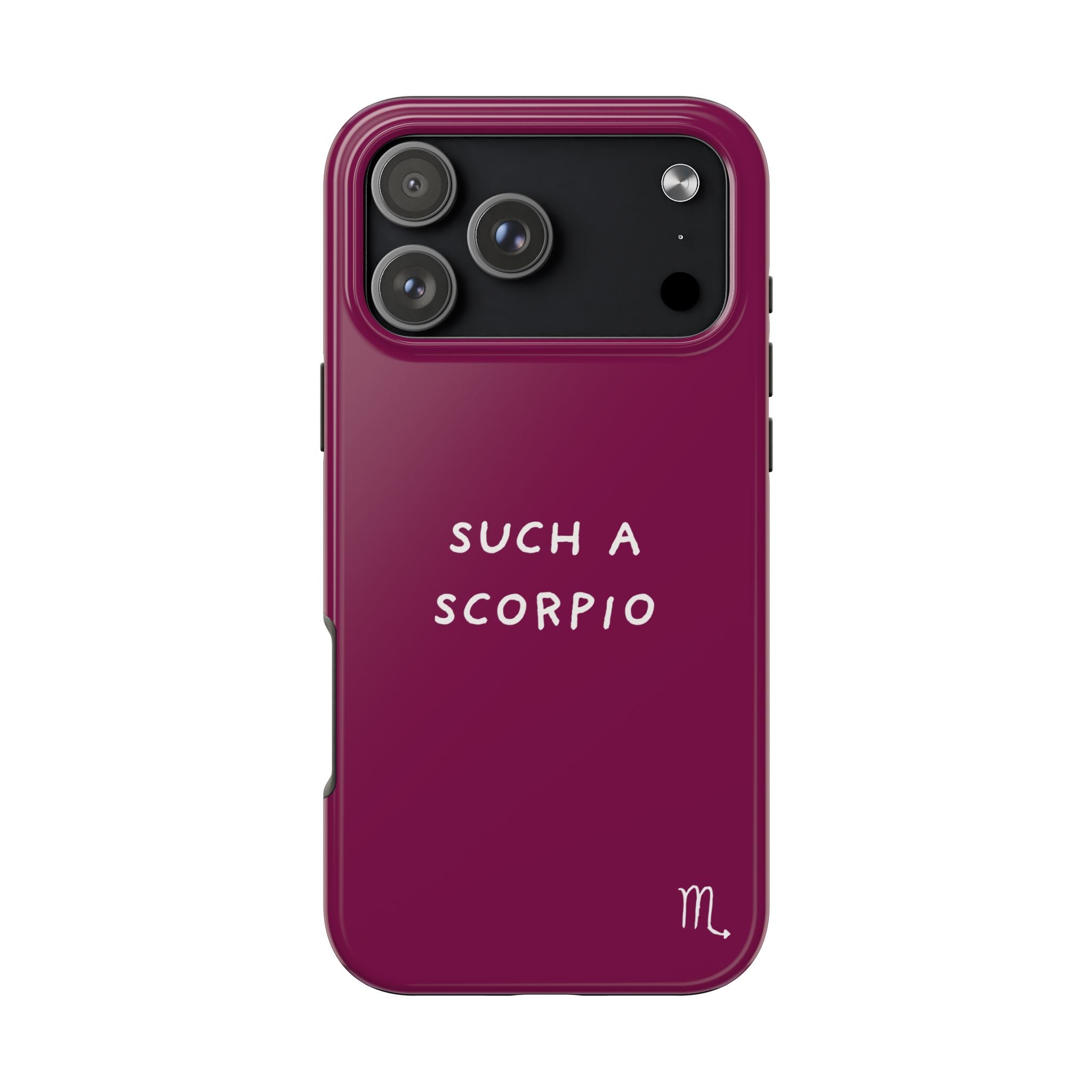 "Such a Scorpio" Phone Case - Fuchsia/White
