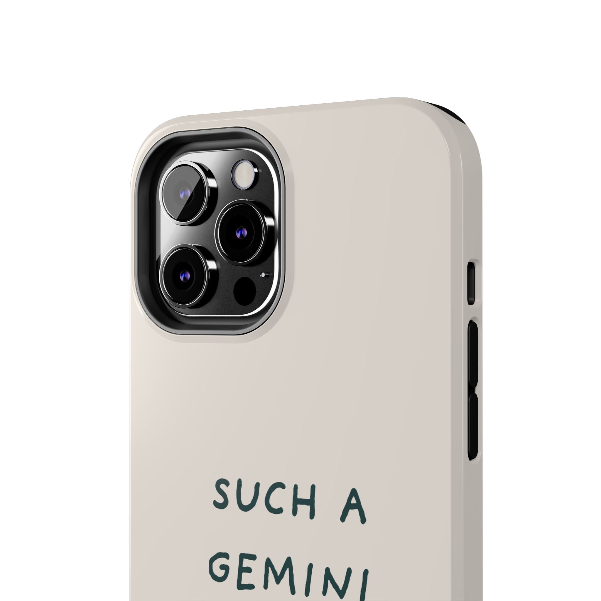 "Such a Gemini" Phone Case - Cream/Green