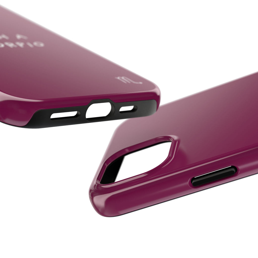 "Such a Scorpio" Phone Case - Fuchsia/White