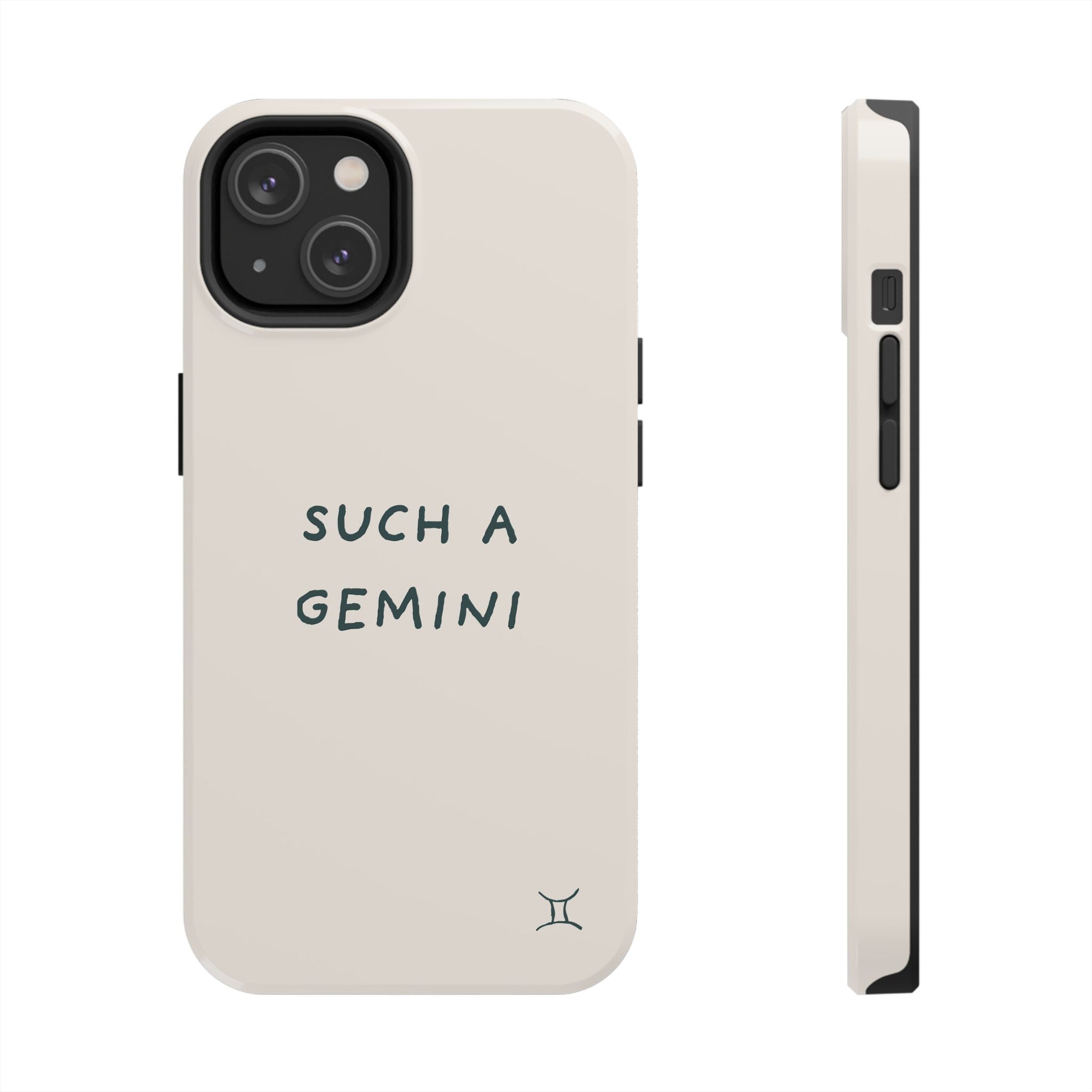 "Such a Gemini" Phone Case - Cream/Green