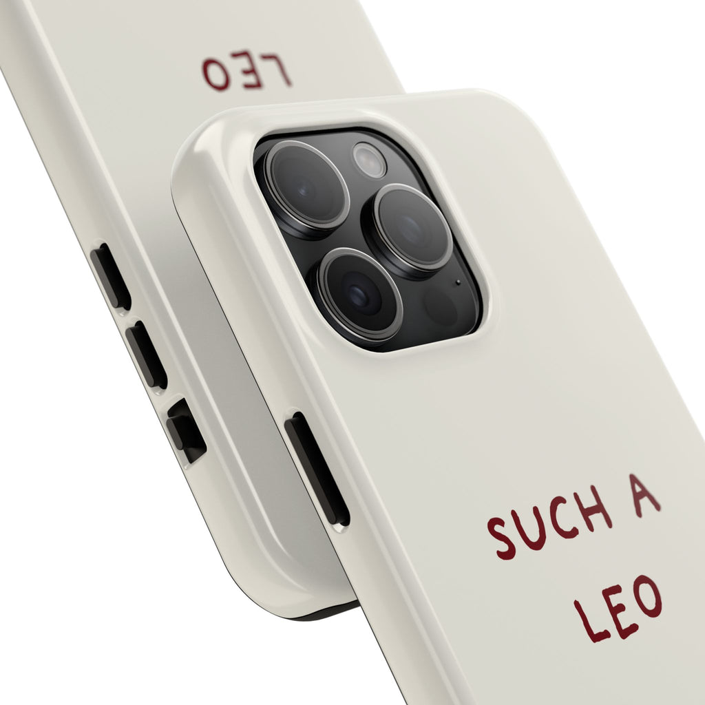 "Such a Leo" Phone Case - Cream/Red