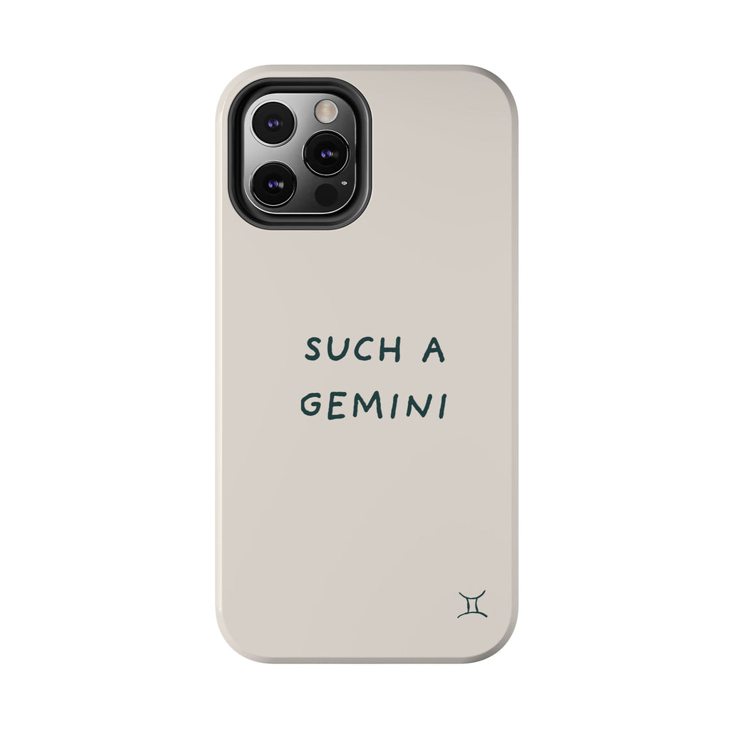 "Such a Gemini" Phone Case - Cream/Green