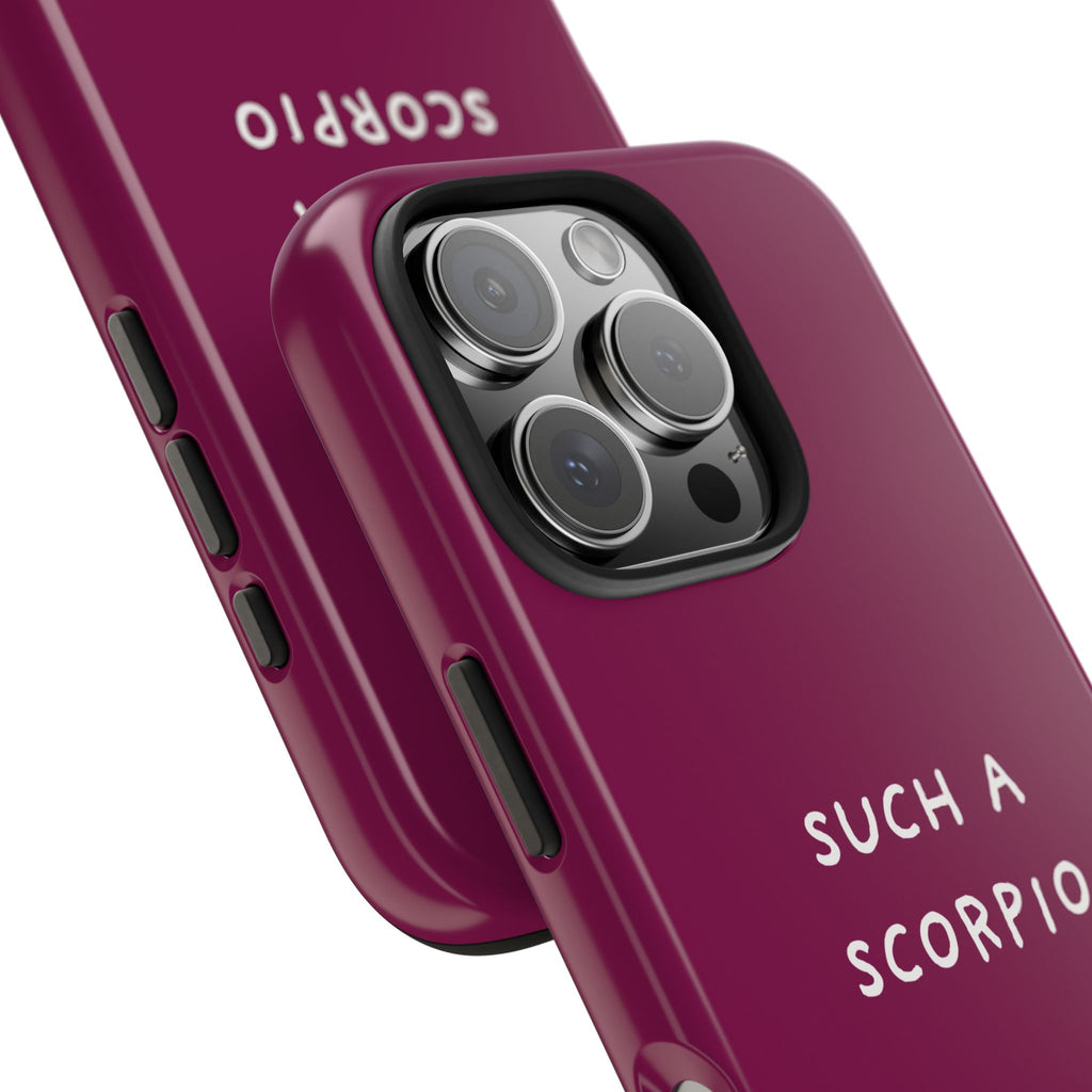 "Such a Scorpio" Phone Case - Fuchsia/White