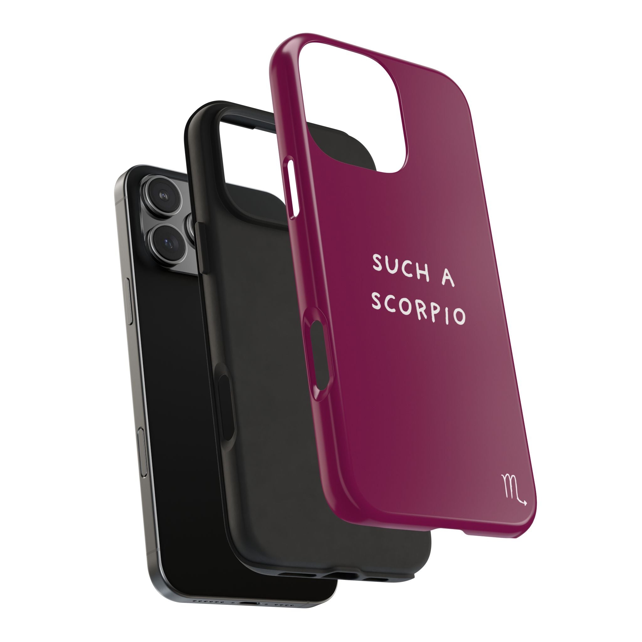 "Such a Scorpio" Phone Case - Fuchsia/White
