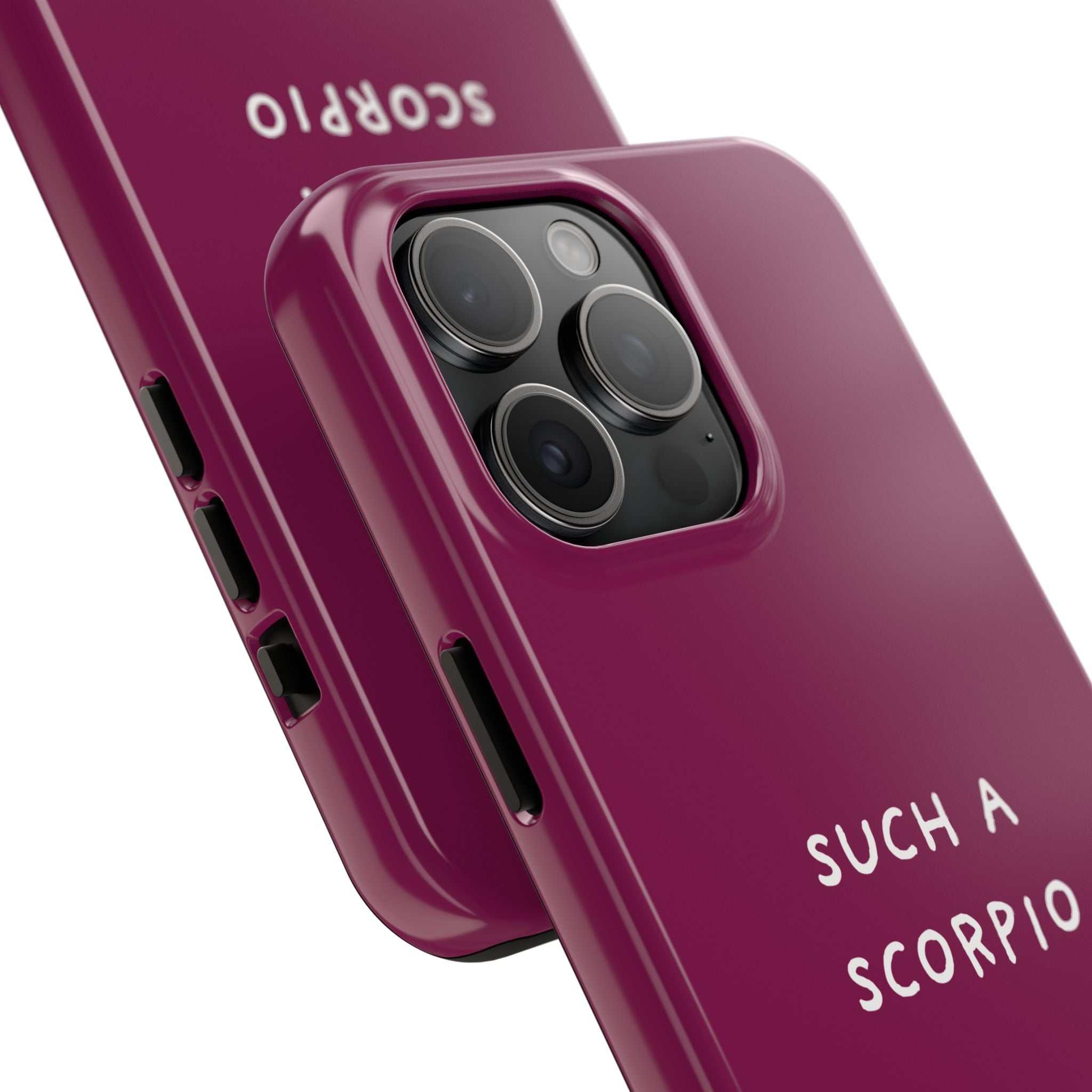 "Such a Scorpio" Phone Case - Fuchsia/White