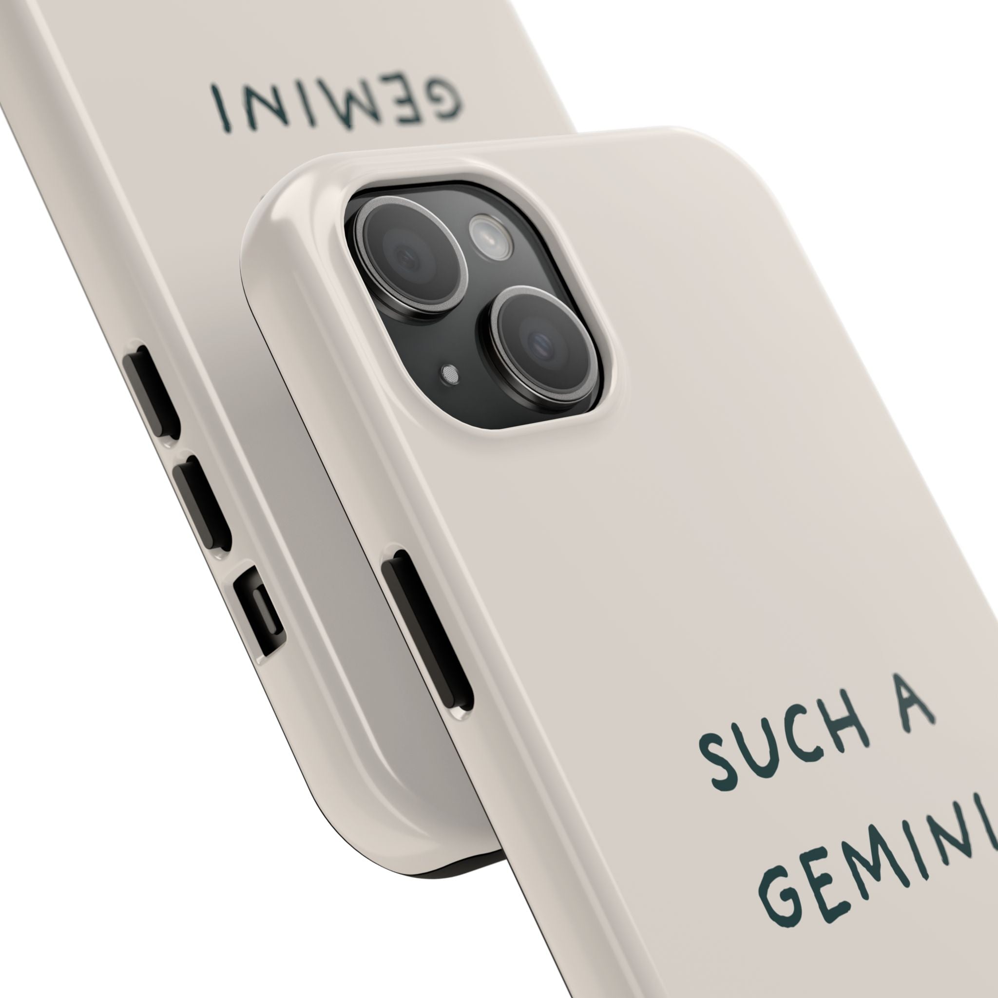 "Such a Gemini" Phone Case - Cream/Green