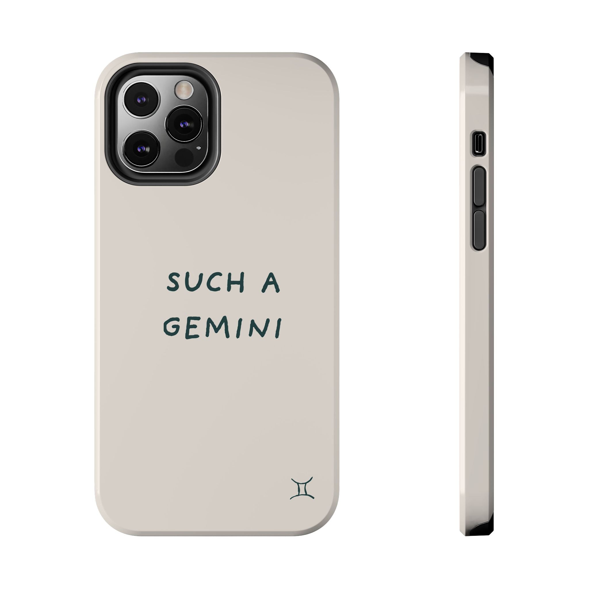 "Such a Gemini" Phone Case - Cream/Green