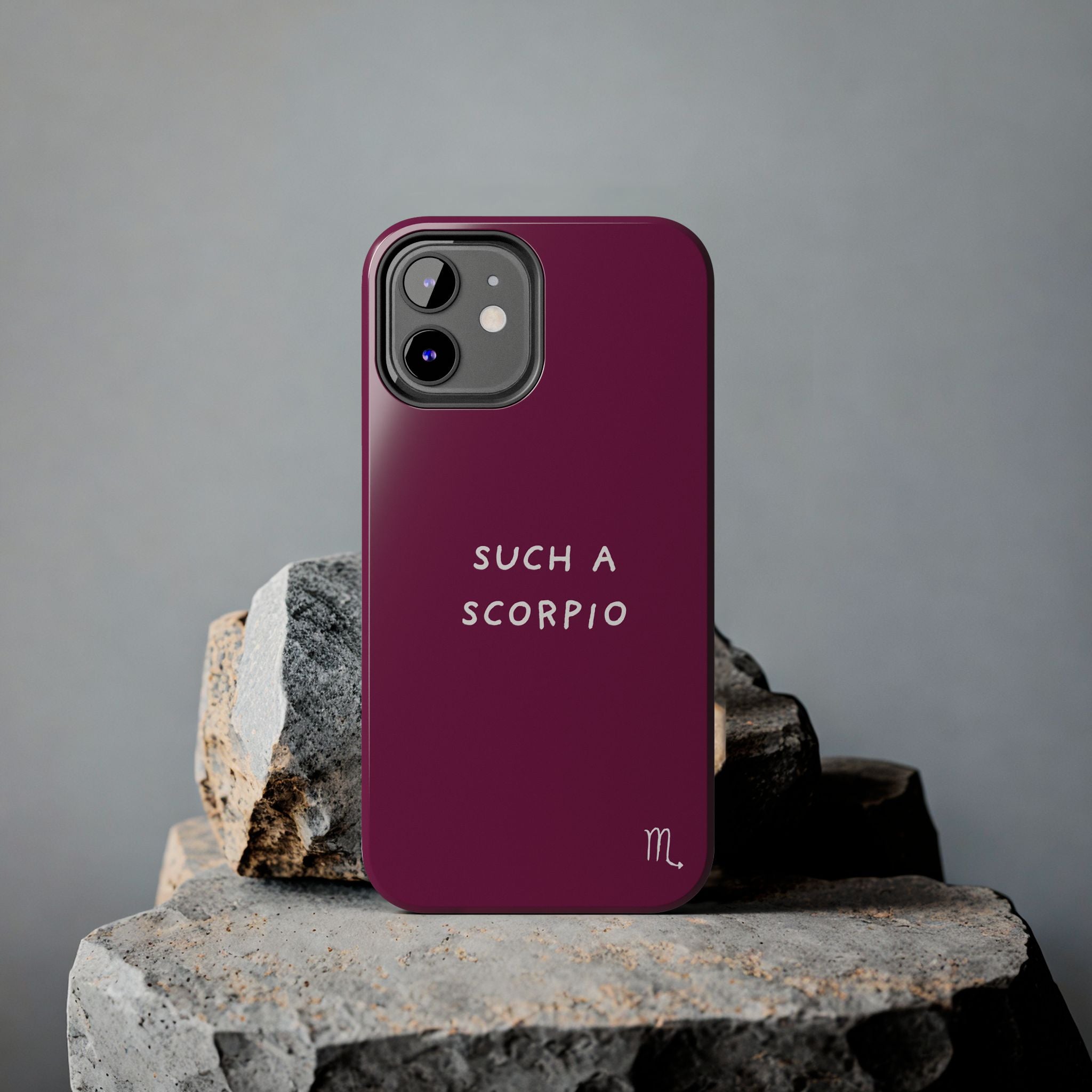 "Such a Scorpio" Phone Case - Fuchsia/White