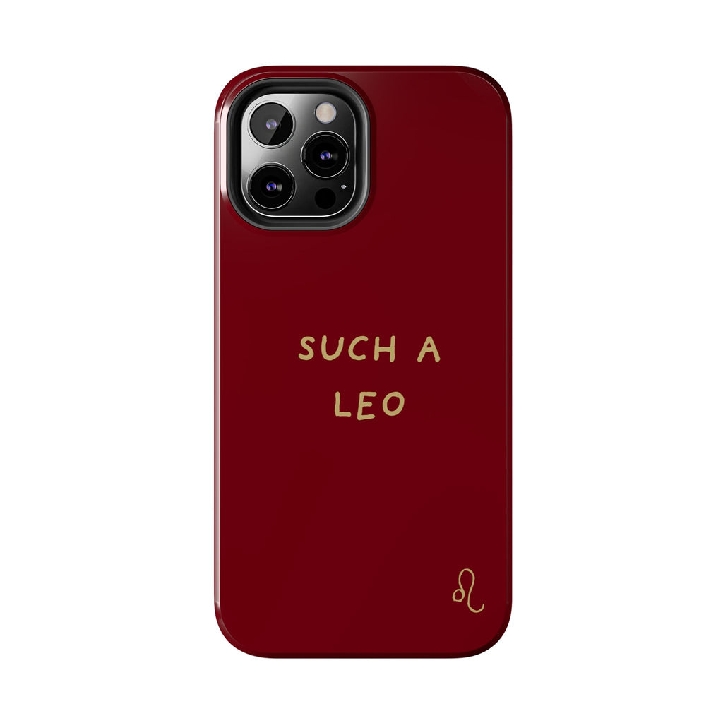 "Such a Leo" Phone Case - Red/Gold