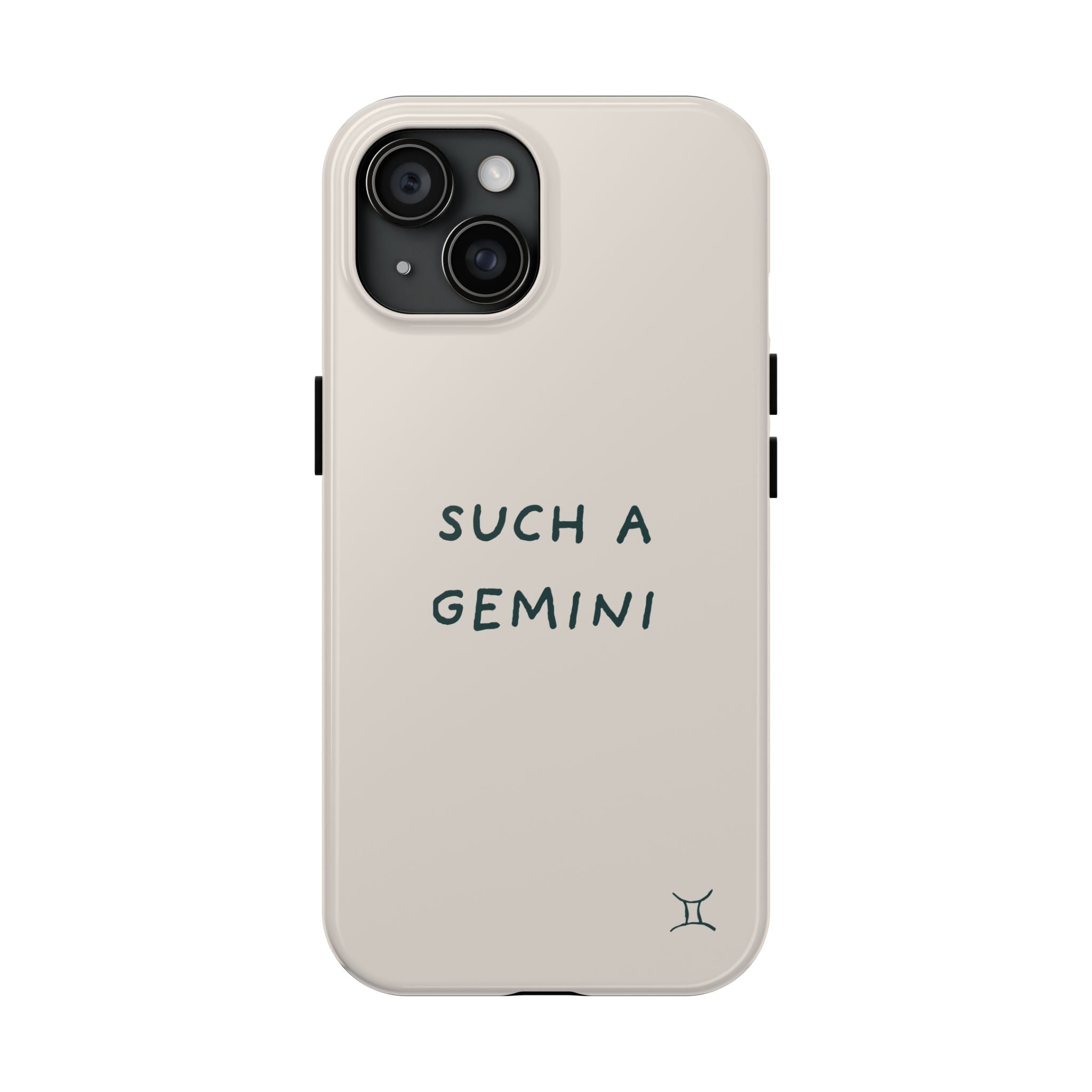 "Such a Gemini" Phone Case - Cream/Green