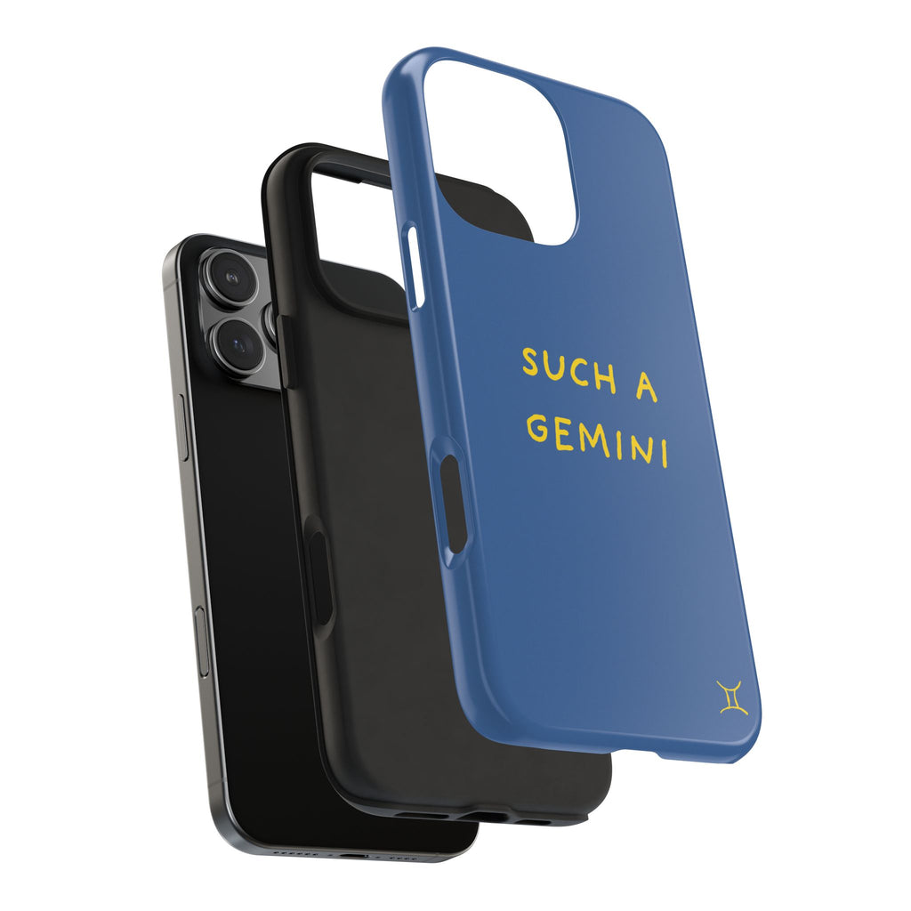 "Such A Gemini" Phone Case - Blue/Yellow