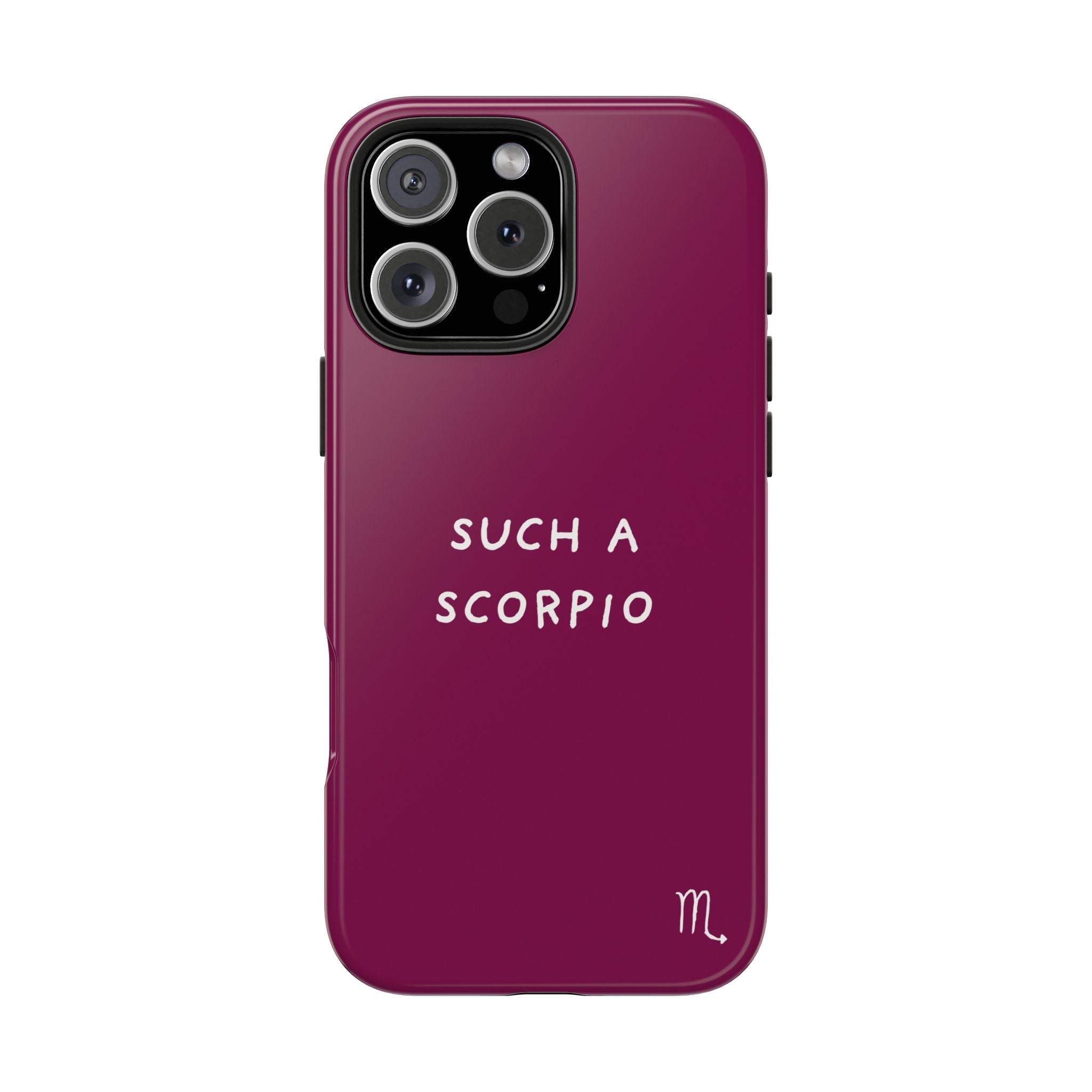"Such a Scorpio" Phone Case - Fuchsia/White