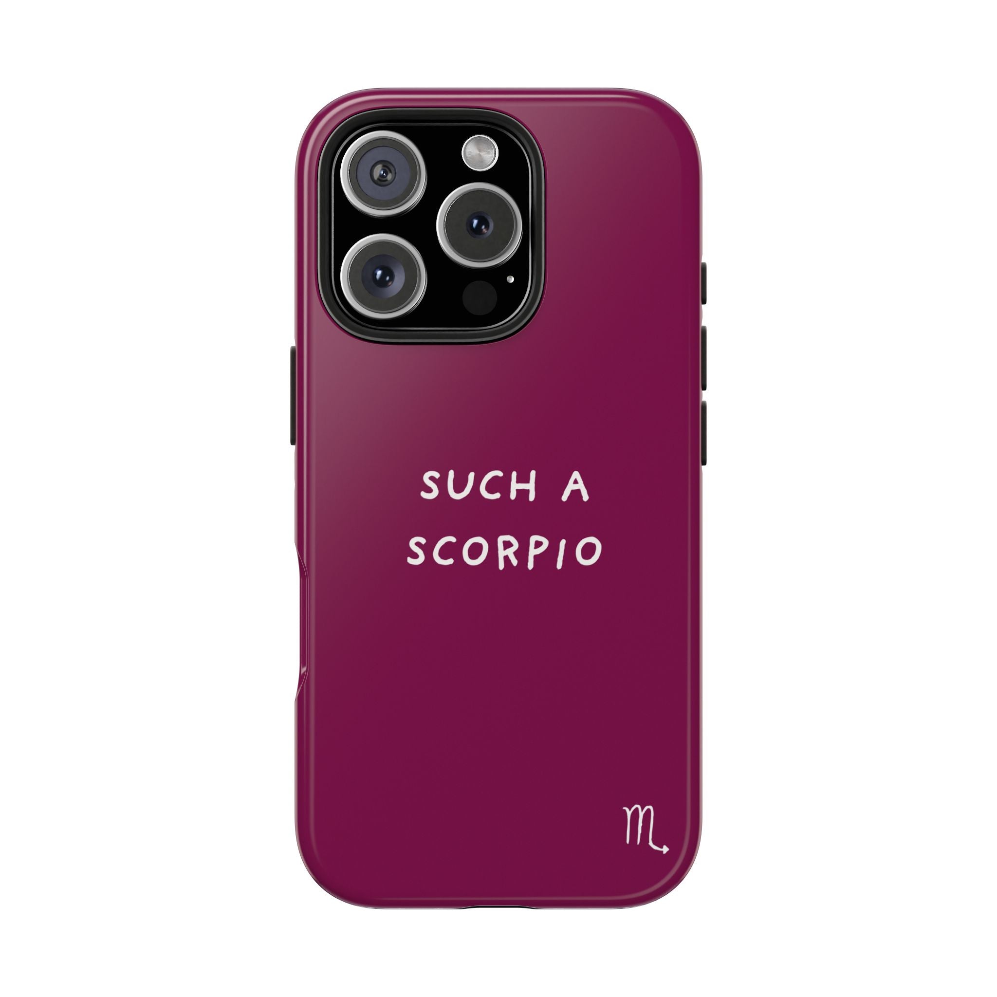 "Such a Scorpio" Phone Case - Fuchsia/White