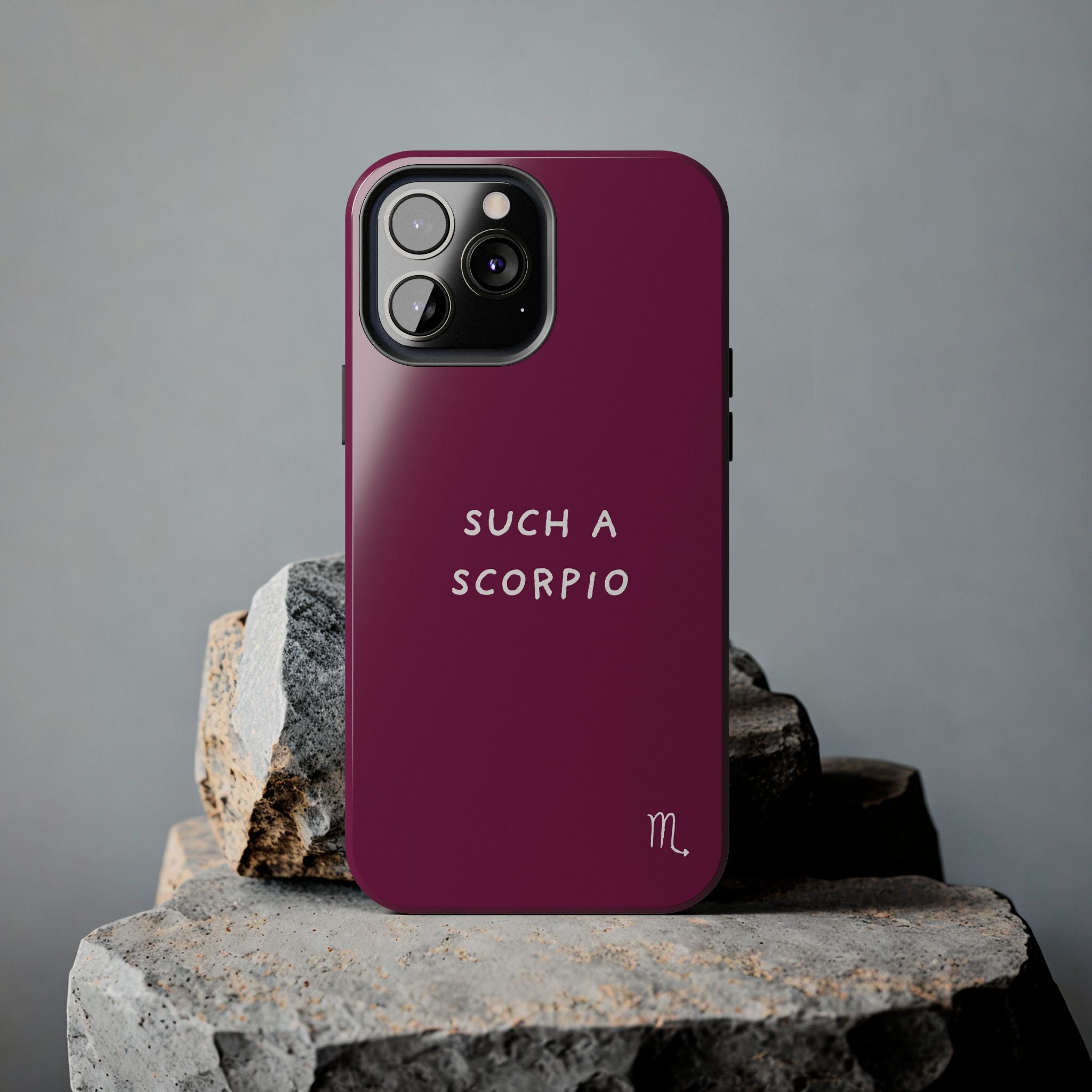 "Such a Scorpio" Phone Case - Fuchsia/White