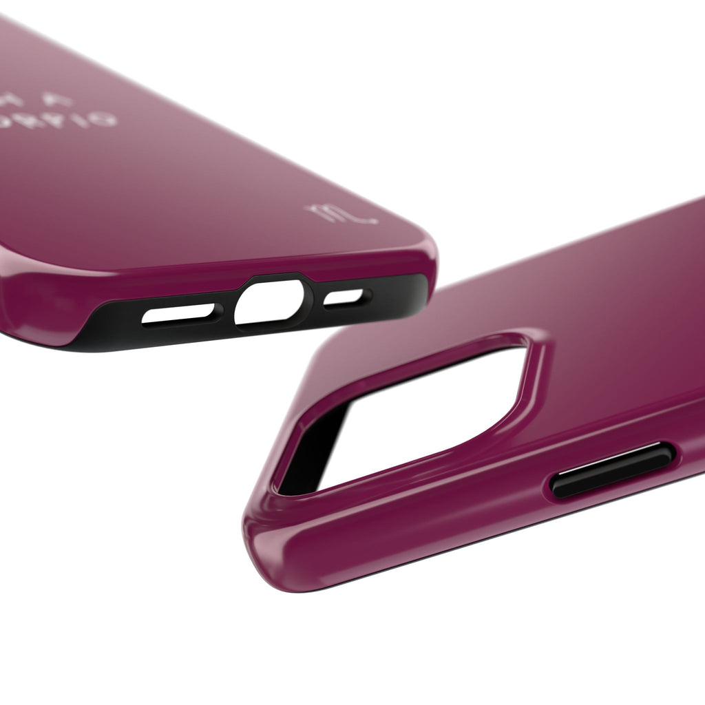 "Such a Scorpio" Phone Case - Fuchsia/White
