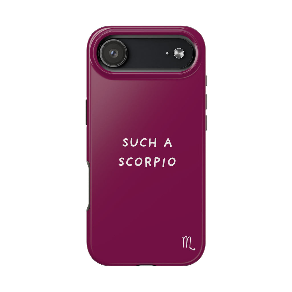 "Such a Scorpio" Phone Case - Fuchsia/White