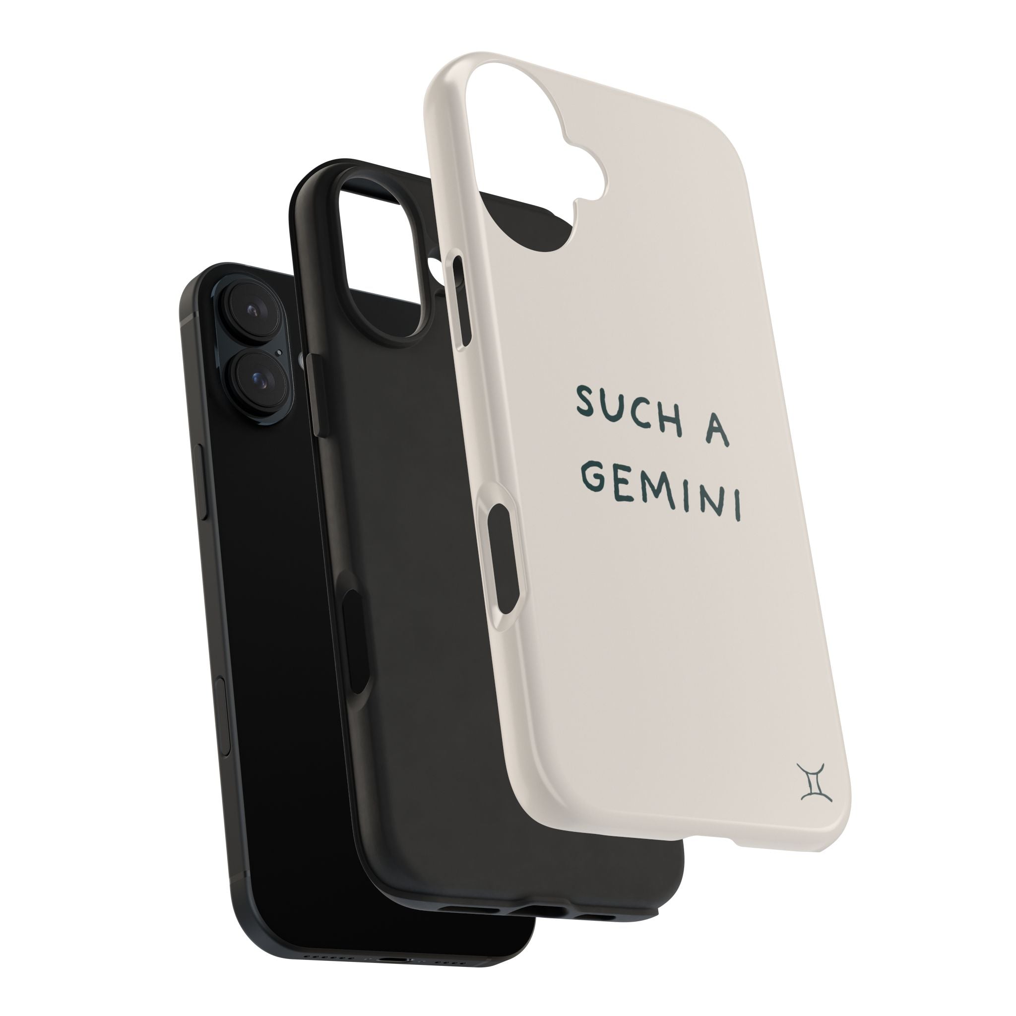 "Such a Gemini" Phone Case - Cream/Green