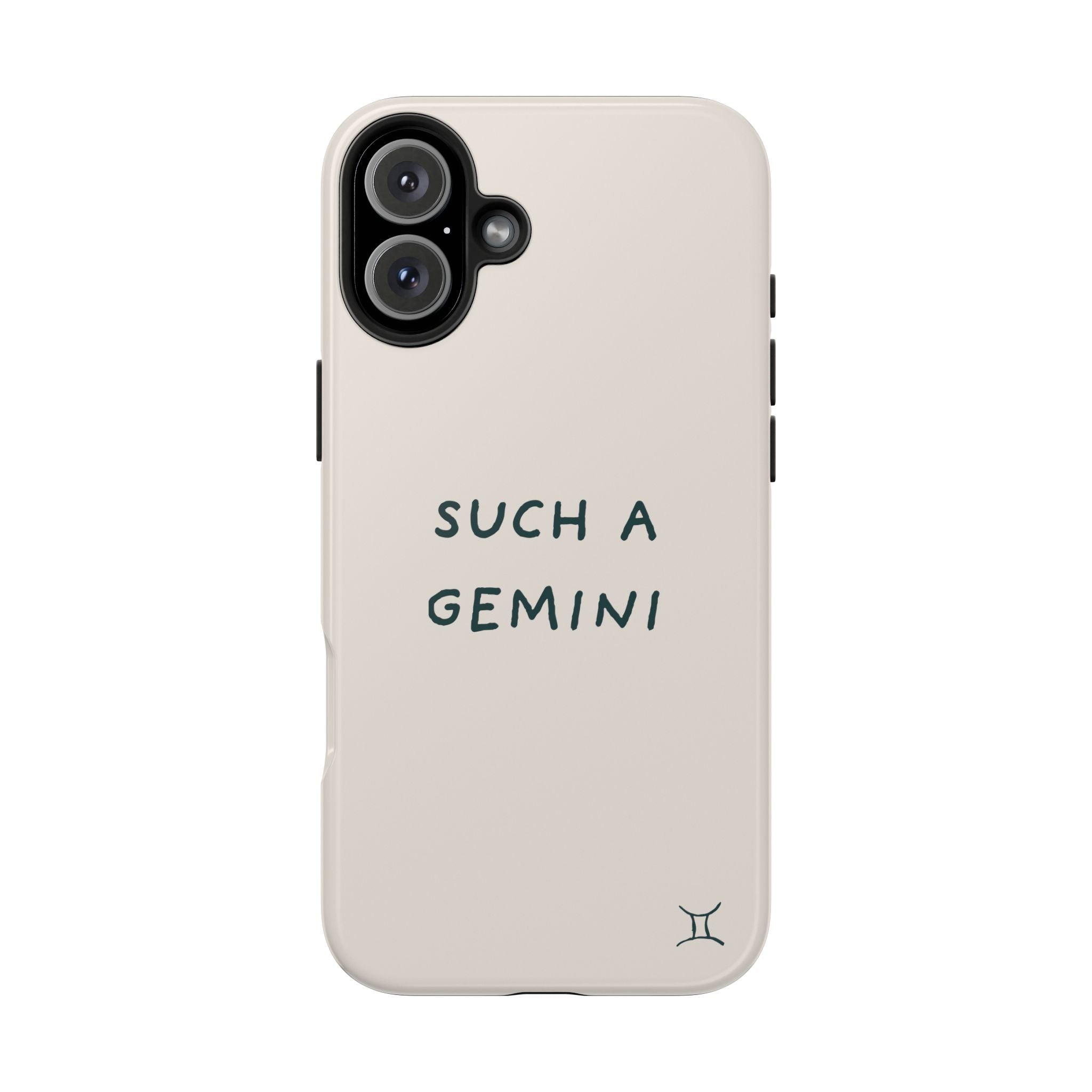 "Such a Gemini" Phone Case - Cream/Green